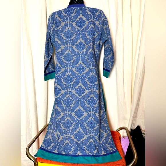 Gorgeous Embroidered Indian Kurta Women's Sz 40 PTP 20" Heavier Weight Tunic - Picture 6 of 8